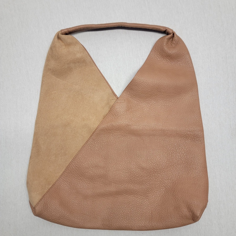 SHIRALEAH FOR ANTHROPOLOGIE Arden Tote Handbag Purse Brown Caramel